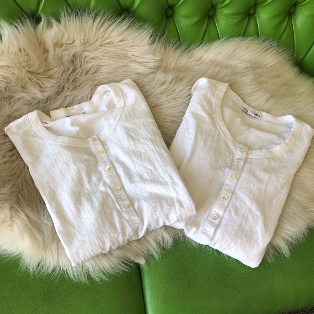 2 James Perse Henley long sleeves